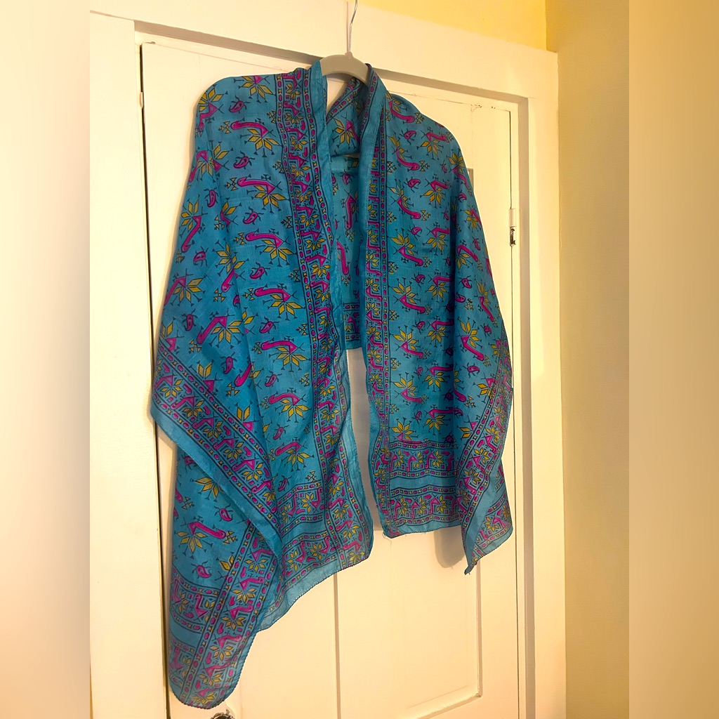Made In India 100 Silk Oblong Scarf